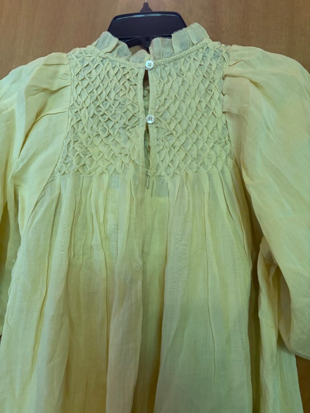 NWT Sea NY Geneva Balloon Sleeve Cream Light Yellow Dress XS - Picture 4 of 7